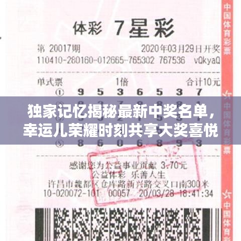 独家记忆揭秘最新中奖名单,幸运儿荣耀时刻共享大奖喜悦